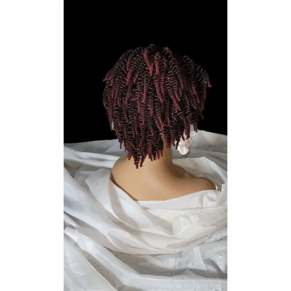 Handmade Braided Wigs Micro Braids, Short Kinky Twists, NWT, Ombre - Picture 13 of 15
